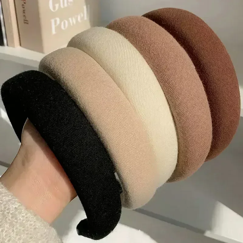 Top Trends: Fashion Sponge High Skull Top Hair Hoop Hair Bands For Women Girls Solid Color Headbands Wide Hairband Hair Accessories Headwear Shoppable Styles