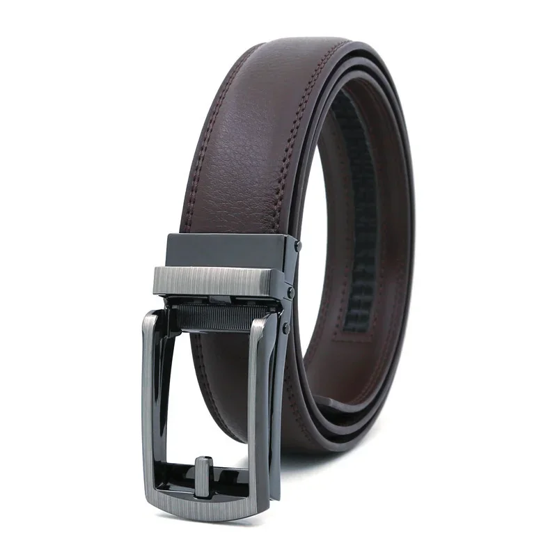 Top Trends: Men's Click Belt Automatic Buckle 130cm 140cm Comfort Leather Ratchet Dress With Slide Buckle -Adjustable Trim To Fit 120cm Shoppable Styles - Image 3