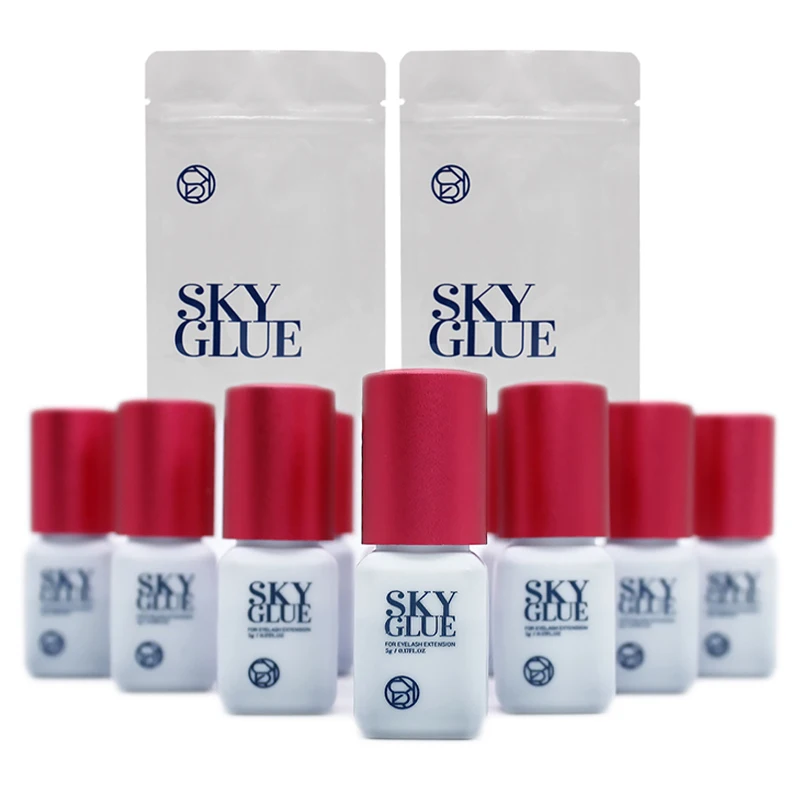 Top Trends: 10 Bottles SKY Glue For Eyelash Extension Korea 5ml Black Red Blue Cap Beauty Health Lava Lash Shop Makeup Tools Adhesive Shoppable Styles