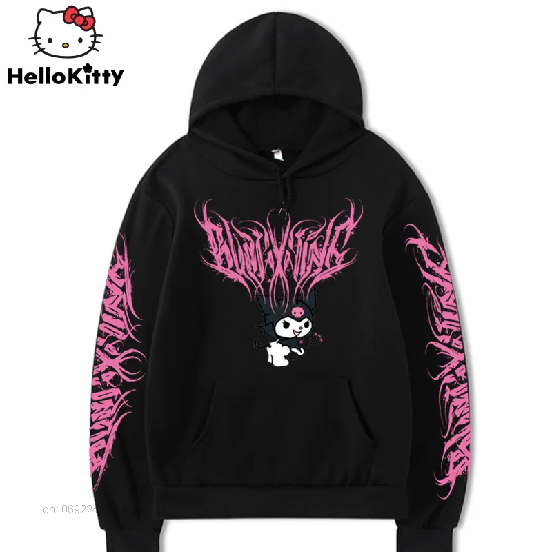 Top Trends: Sanrio Kuromi New Clothes Spring Autumn Harajuku Top Shirts Men Women Hoodies Couples Sweatshirts Y2k Female New Trend Pullovers Shoppable Styles