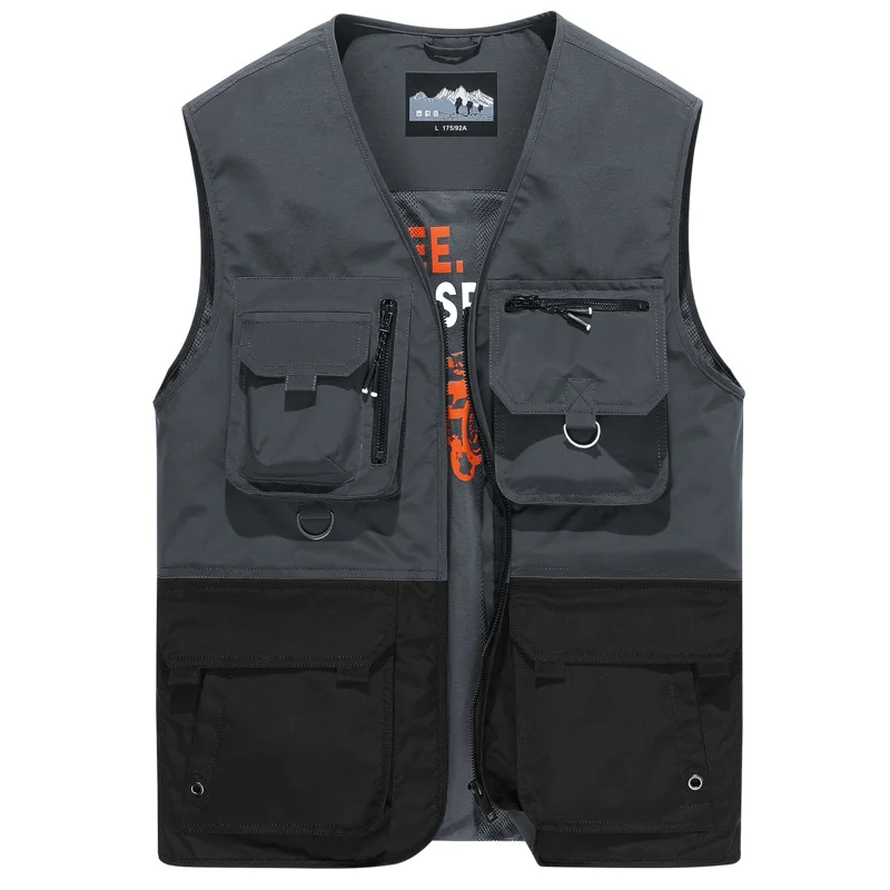 Top Trends: Men's Coat Bomber Jacket Vest Male Sleeveless Jackets Cardigan Men's Suit Vest Gilets For Men Multi-pocket Vest Photograph Vest Shoppable Styles