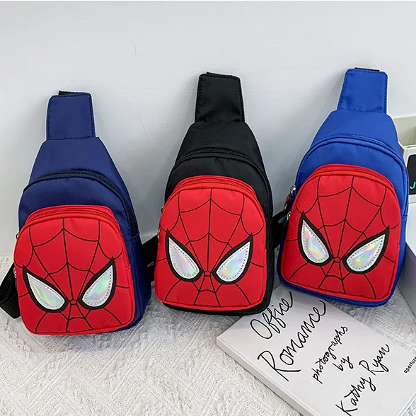 Top Trends: Cartoon Chest Bag Children's Shoulder Backpack Spidermans Large Capacity Cool Bag Unisex Messenger Bag Student Kids Gifts Shoppable Styles