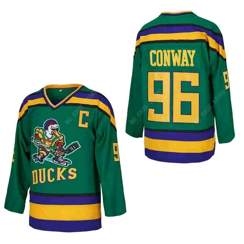 Top Trends: Ice Hockey Jersey Mighty Ducks 99 BANKS 96 CONWAY 66 BOMBAY Sewing Embroidery Outdoor Sportswear Jerseys Green Black 2023 New Shoppable Styles