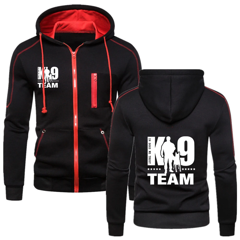 Top Trends: TRAINER K9 Team K9 Unit Malinois 2023 Spring New Men's Hoodies Zipper Sweatshirt Solid Color Harajuku Popular Coat Clothing Shoppable Styles