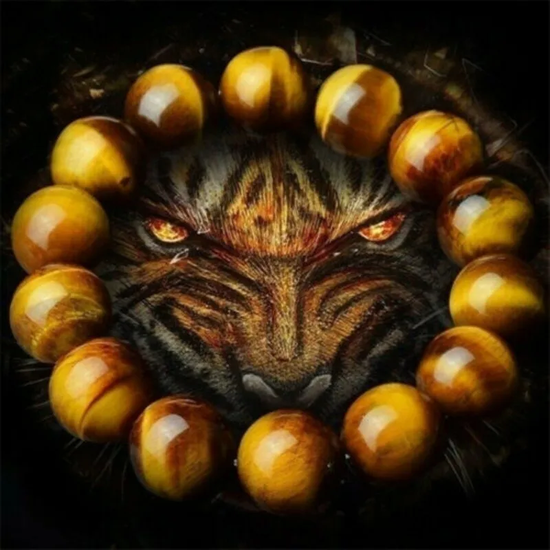 Top Trends: 6 / 8 / 10 / 12mm Gorgeous Blue Tiger Eye Bracelets For Men Women Natural Tiger Eye Stone Beads Bracelet Buddha Bracelets Unisex Shoppable Styles - Image 4