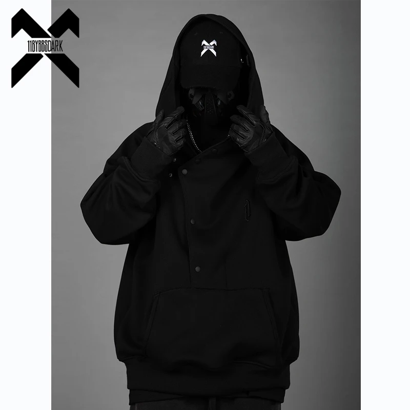 Top Trends: 11 BYBB'S DARK 2023 Hoodie Techwear Harajuku Men Sweatshirts Hoodies Hip Hop Functional Streetwear Loose Pullover Oversized Shoppable Styles