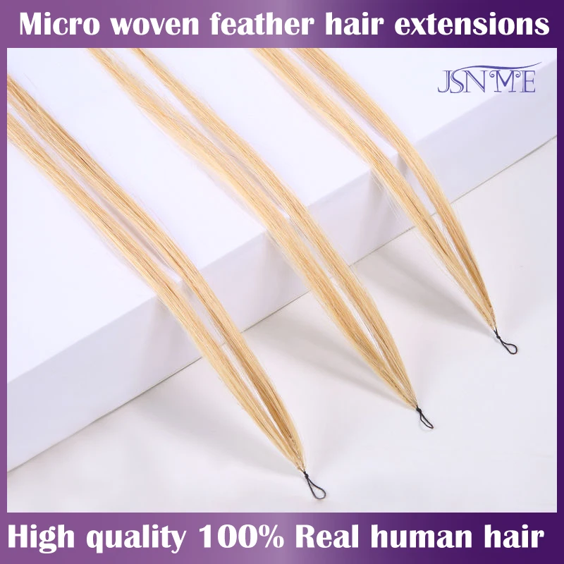 Top Trends: Micro Feather Human Hair Extensions Microloop New 100% Real Natural Human Hair Double Strand 1.6g 14-24 Inch Black Brown Blonde Shoppable Styles