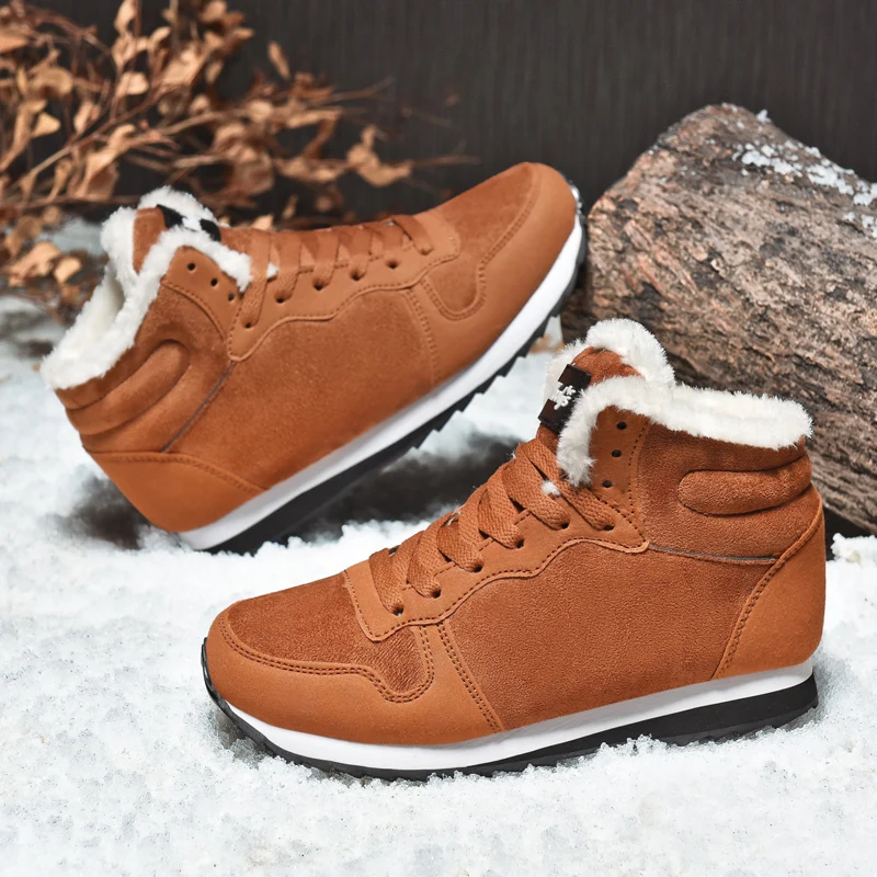 Top Trends: Brand Men Women Boots Plush Warm Winter Snow Boots Comfortable Woman Ankle Boots Anti-slip Men Boots High Quality Shoes For Men Shoppable Styles