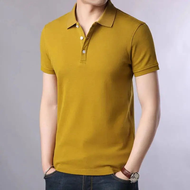 Top Trends: Summer Men Cotton Short Sleeve Polo Shirts Koreon New Streetwear Fashion Male Clothes Basic Solid Versatile Business Casual Tops Shoppable Styles