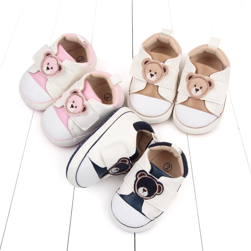 Top Trends: Infant Baby Shoes Cute Cartoon Bear Head Pattern Non-Slip Casual First Walkers Shoes Adorable Baby Booties For Home / Outdoors Shoppable Styles