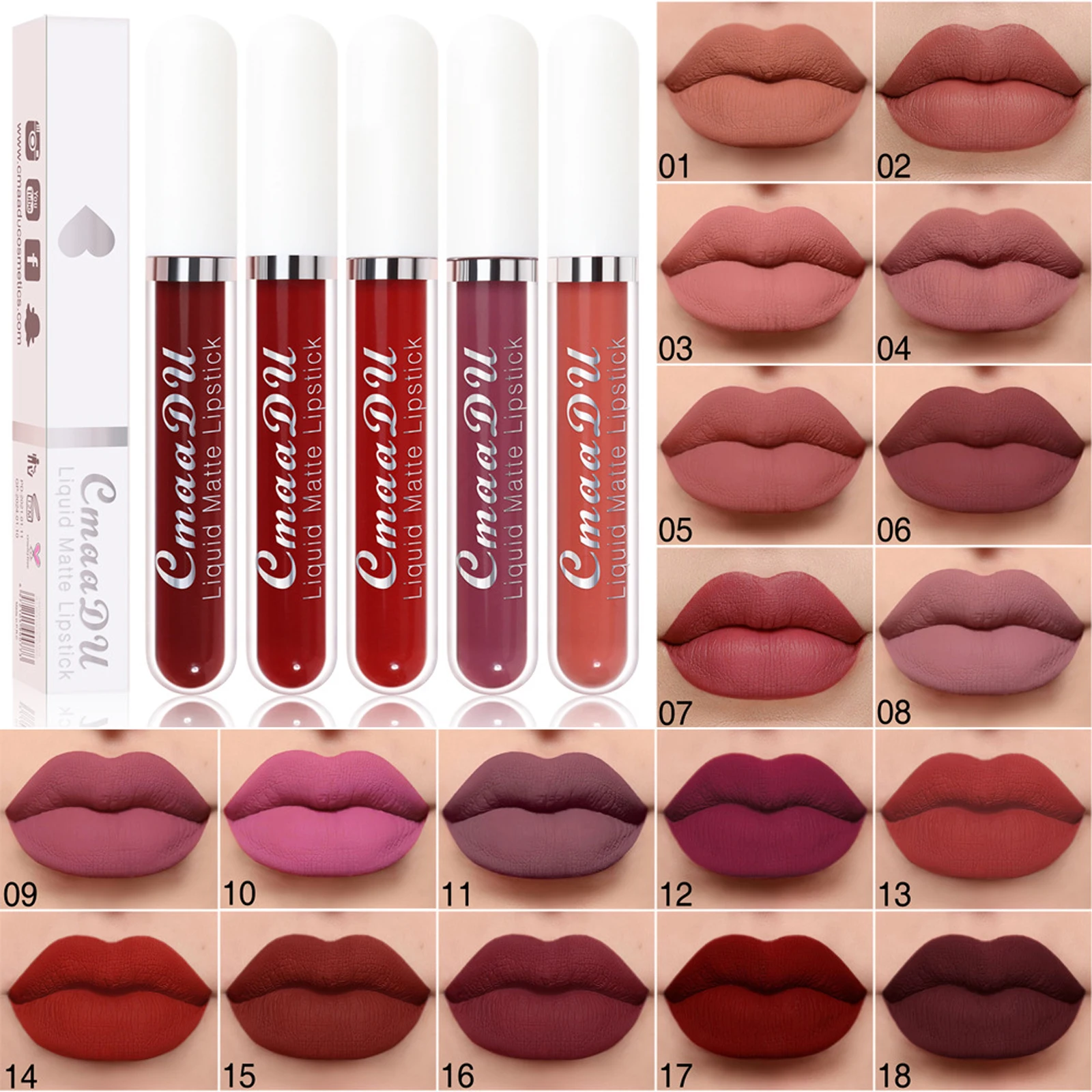 Top Trends: 18 Colors Velvet Matte Lip Gloss Easy To Wear Long Lasting Waterproof Moisturizing Non-Stick Cup Liquid Lipstick Lip Makeup Shoppable Styles