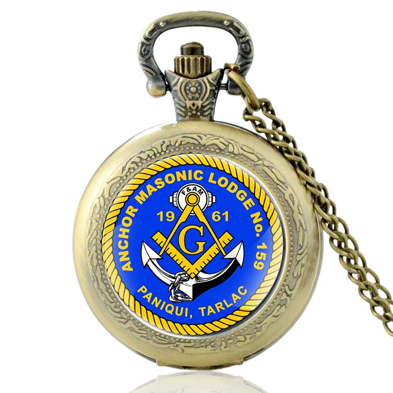 Top Trends: Anchor Masonic Lodge No. 159 Quartz Pocket Watch Vintage Men Women Pendant Necklace Watches Gifts PST424 Shoppable Styles