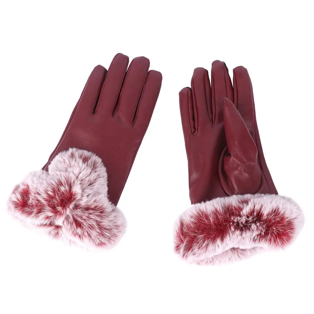 Top Trends: Outdoor Women Leather Gloves Ski Touch Screen Gloves Winter Warm Gloves Fur Wrist Mittens Shoppable Styles