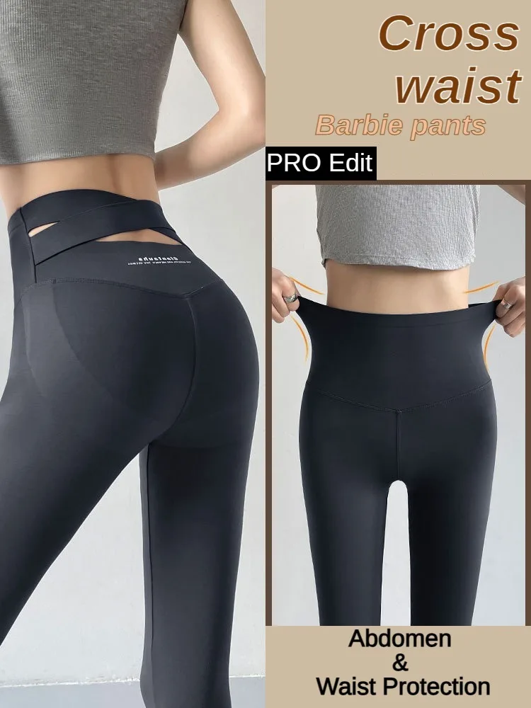 Top Trends: Seamless Shark Pants For Women Outerwear Spring And Autumn Thin 2023 New Traceless Yoga Slim Legs Spring Shark Shaped Pants Shoppable Styles