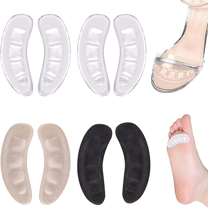 Top Trends: Non-Slip Silicone Forefoot Pads Pain Relief Women Inserts Self-adhesive Heel Gel High Heels Stickers Sandals Metatarsal Cushions Shoppable Styles