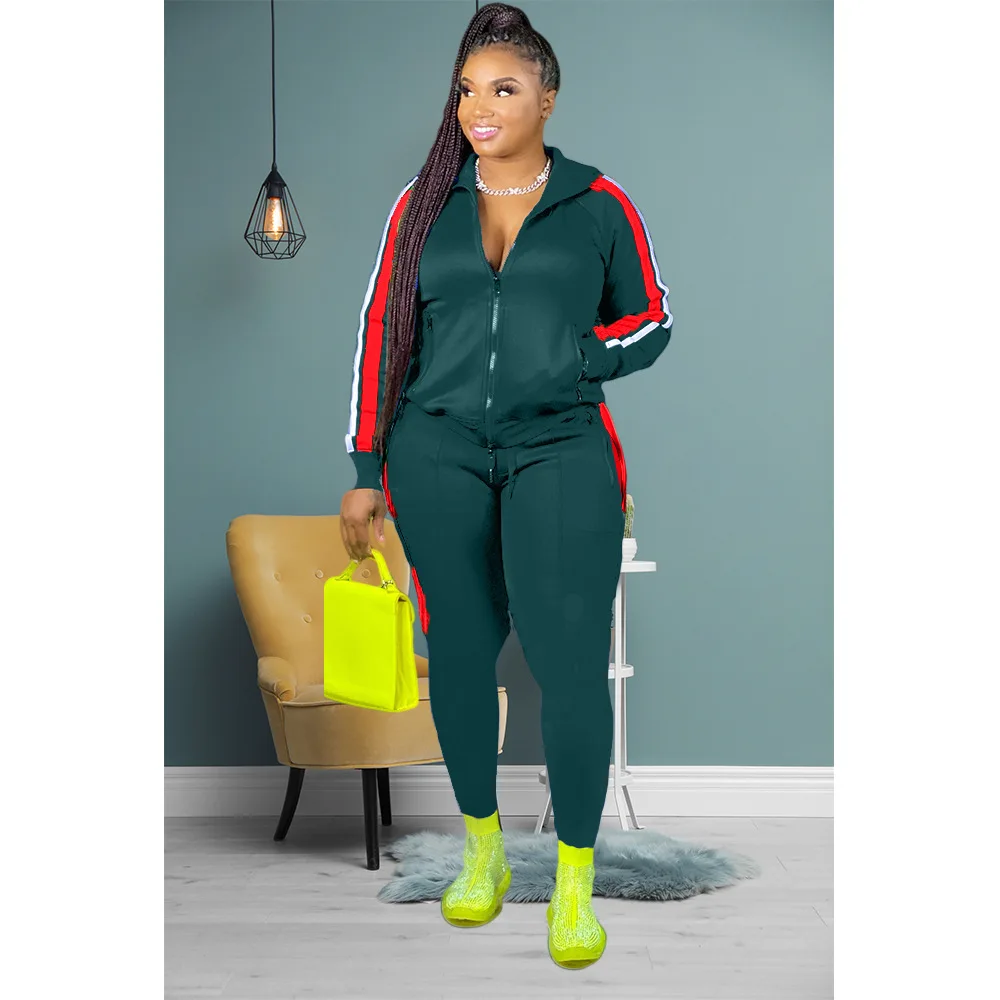 Top Trends: Plus Size Women Sweatsuit Set Autumn Winter Women Zipper Jacket Racksuit 2piece Set Jogging Suit Shoppable Styles