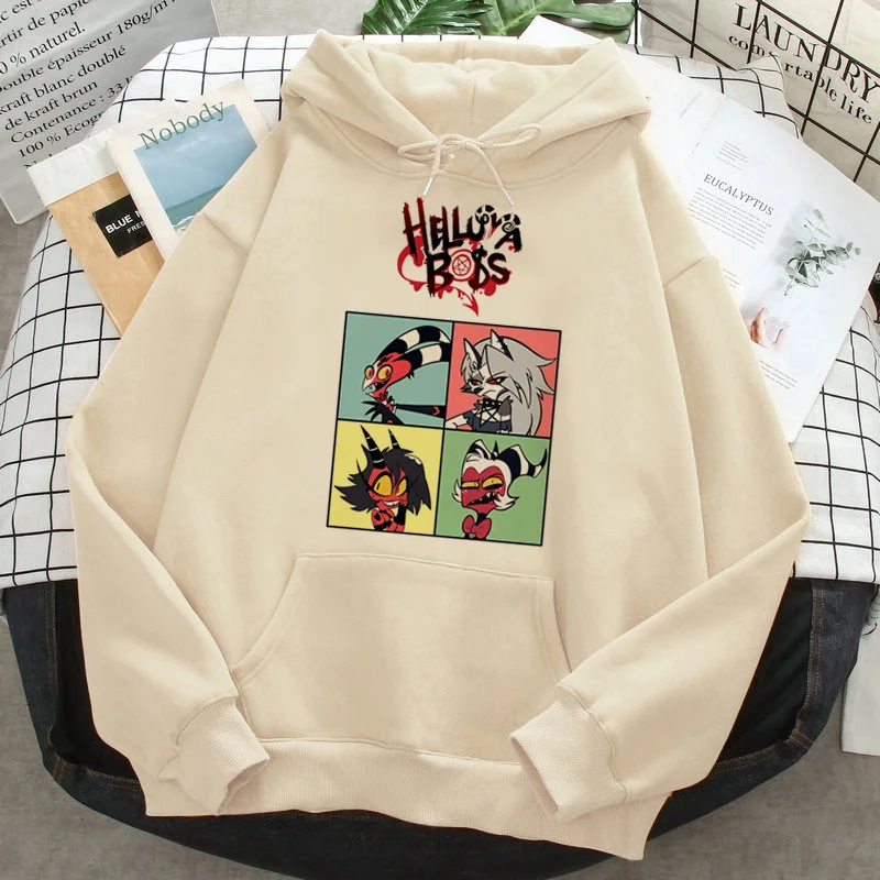 Top Trends: Helluva Boss Hoodie Pria Y2k Kaus Pria Anime Estetika Hoody Hip Hop Streetwear Shoppable Styles