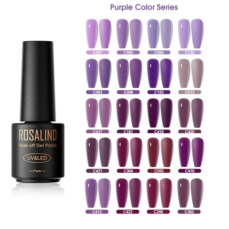 Top Trends: ROSALIND UV Nail Polish Enamel Gel Nail Polish Base Top Coat For Nail Art Design Semi-Permanent Soak Off Vanish Hybrid Nail Shoppable Styles