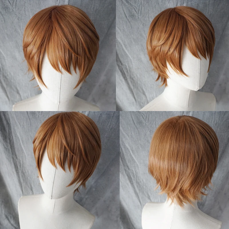 Top Trends: Anime Death Note Yagami Light Cosplay Wig Short Brown Heat Resistant Hair Pelucas Cosplay Wigs + Wig Cap Shoppable Styles - Image 4