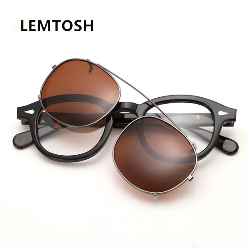 Top Trends: Clip On Sunglasses Men Johnny Depp Lemtosh Optical Glasses Frame Women Luxury Brand Vintage Acetate Driver&#039;s Sunglasses Shoppable Styles