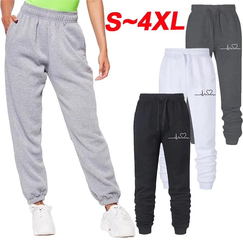 Top Trends: 2023 Fashion Printed Sports Pants Women's High Quality Loose Cotton Jogging Pants Women's Leisure Fitness Jogging Pants Shoppable Styles