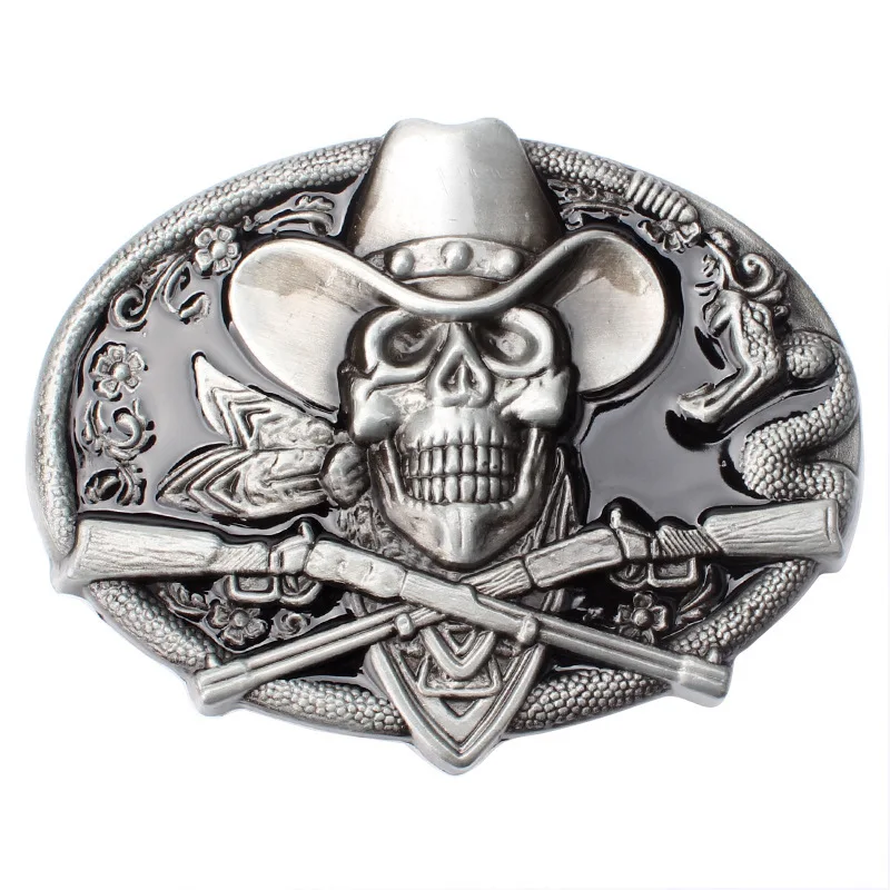 Top Trends: Skull Skeleton Belt Buckle Belt DIY Accessories Western Cowboy Style Smooth Belt Buckle Punk Rock Style K13 Shoppable Styles