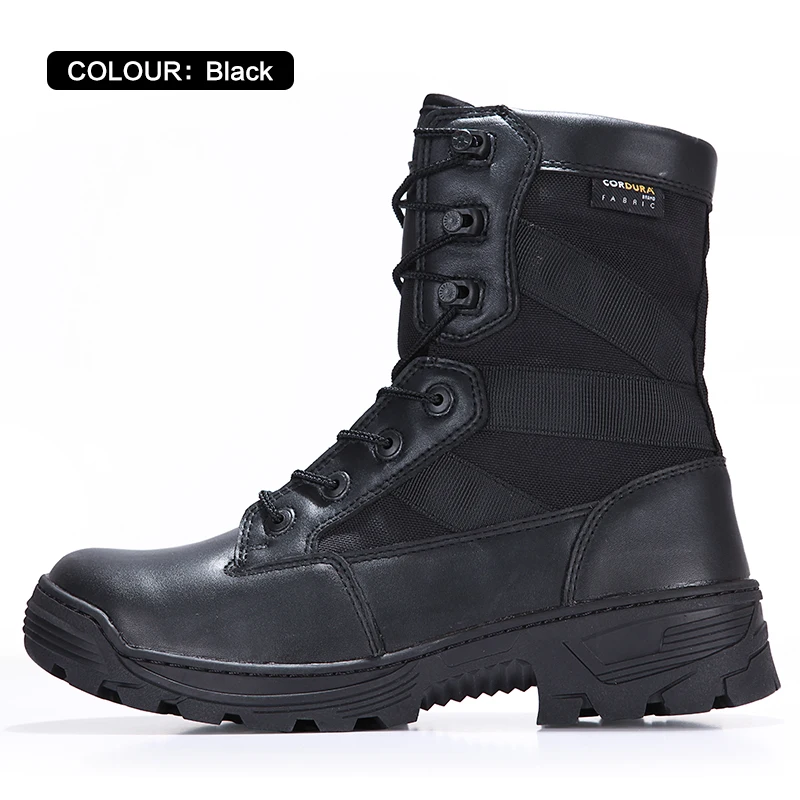 Top Trends: Hiking Shoes Waterproof Trekking Men Military Tactical Combat Boots Layer Split-grain Gear Boots Botines Hombre Sneakers Male Shoppable Styles - Image 6