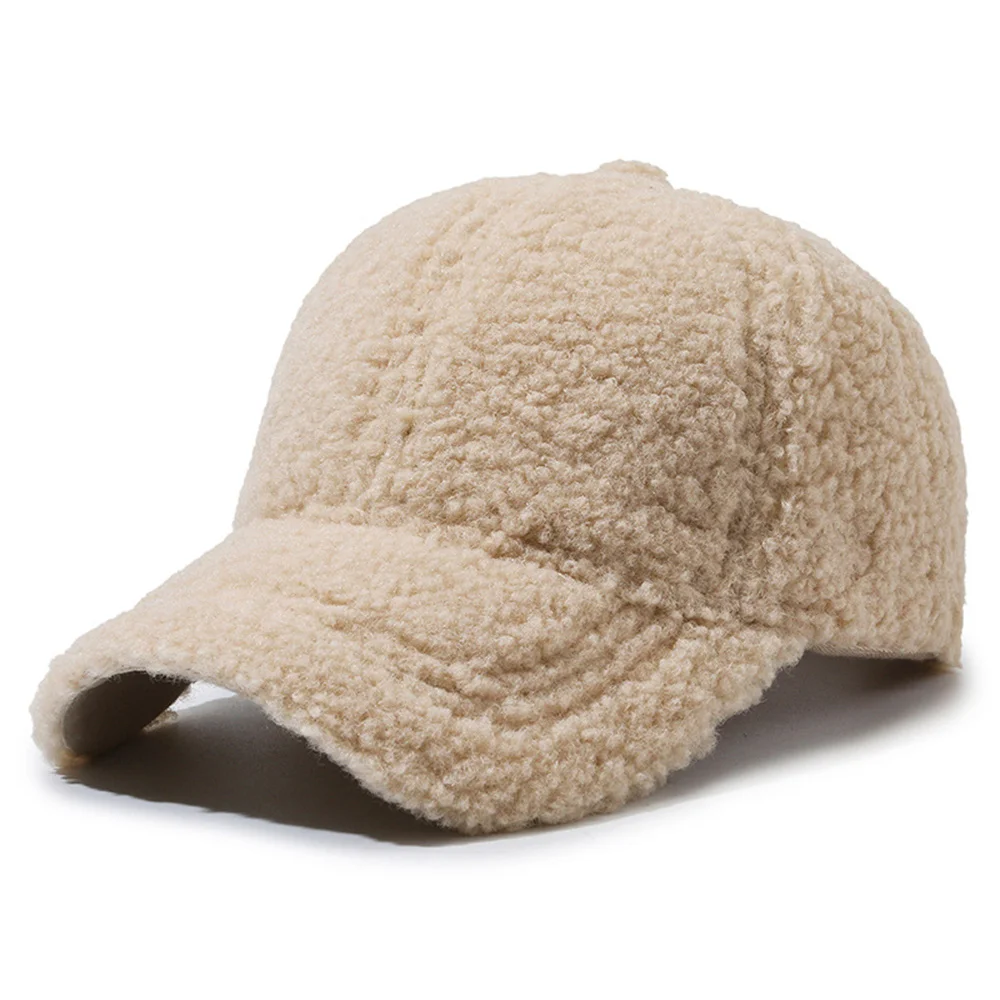 Top Trends: Fashion Winter Men Women Baseball Cap Artificial Lamb Wool Hats Version Tide Warm Cap Plush Baseball Caps Autumn Baseball Cap Shoppable Styles