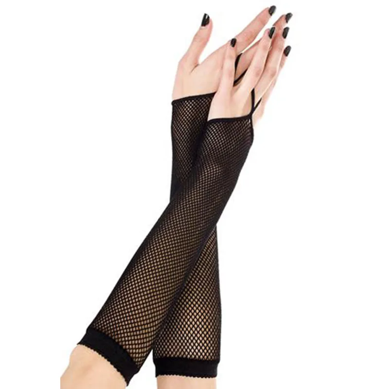 Top Trends: Black New Women Long Fishnet Gloves Summer Mesh Hollow Sunscreen Gloves Girl Gothic Punk Rock Driving Non-Slip Arm Sleeve Shoppable Styles