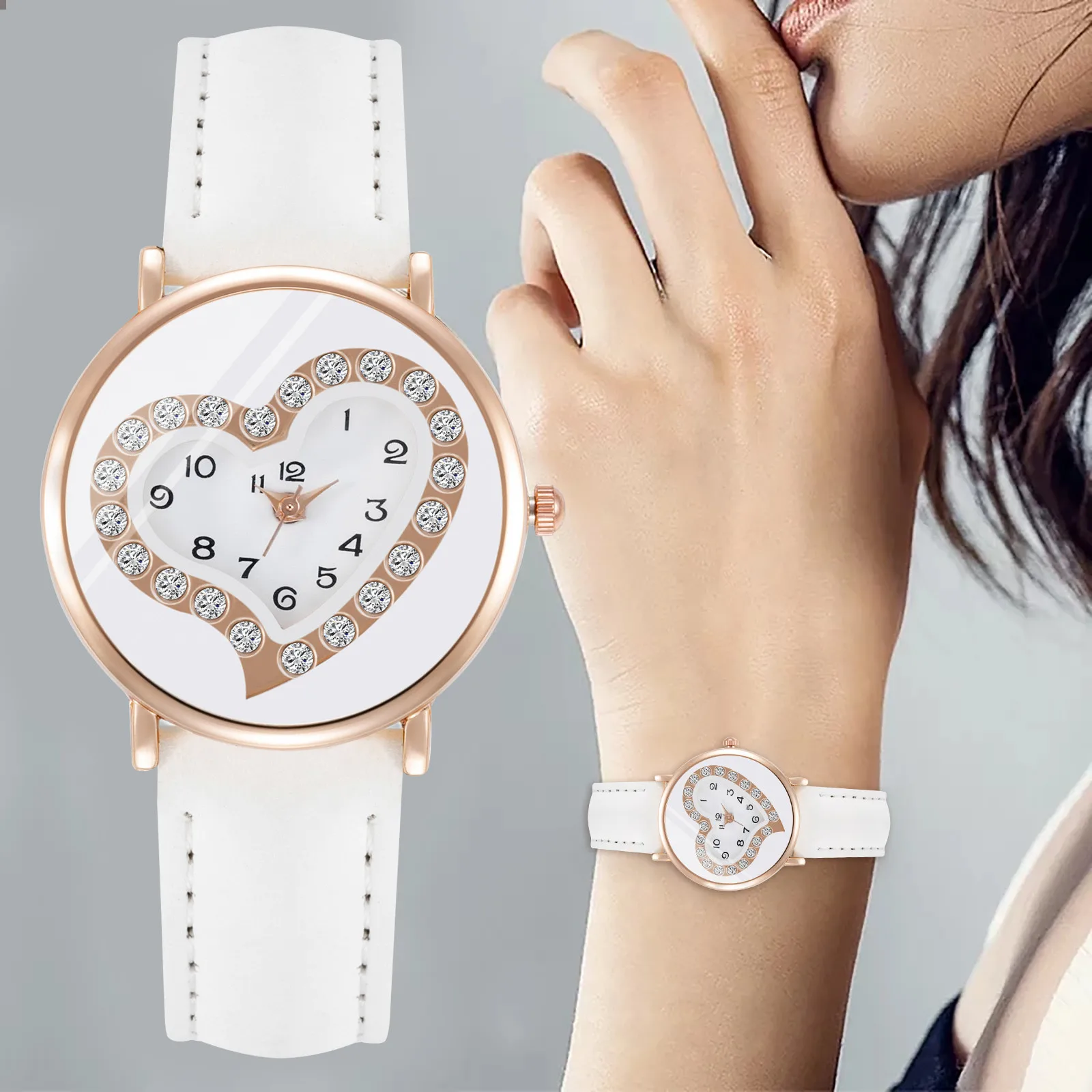 Top Trends: Women Watches New 2023 Women's Casual Quartz Leather Band Watch Heart-Shaped Analog Wrist Watch Gift Montre Femme Shoppable Styles