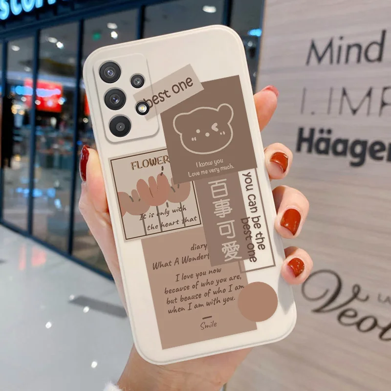 Phone Case For Samsung A54 5g Case A34 5g A33 A53 A52 A14 A13 A23 A32 A05 A21S A73 S20 S21 FE S22 S23 Ultra Soft Cute Bear Cover 7 Phone Case For Samsung A54 5g Case A34 5g A33 A53 A52 A14 A13 A23 A32 A05 A21S A73 S20 S21 FE S22 S23 Ultra Soft Cute Bear Cover