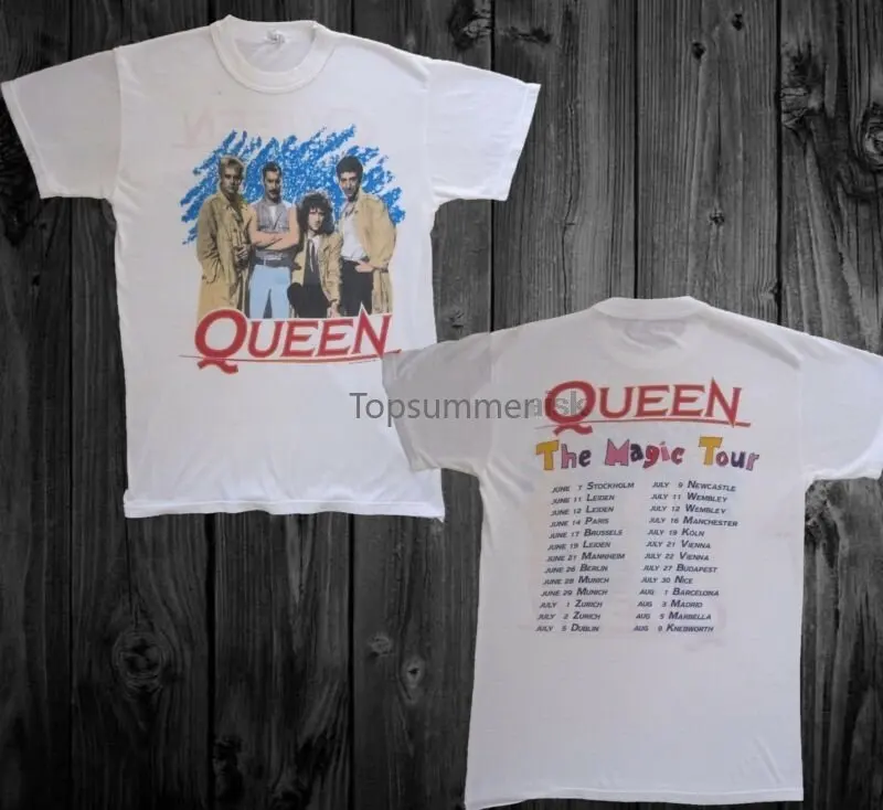 Top Trends: Vintage Queen A Kind Of Magic 1986 Tour Concert Wembley Knebworth Uk T-Shirt Shoppable Styles