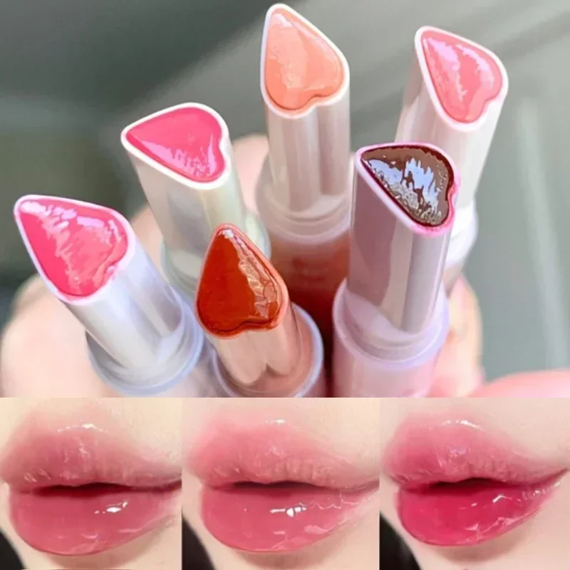 Top Trends: Heart-shaped Lip Glaze Jelly Mirror Lipstick Waterproof Non-stick Cup Lip Gloss Clear Makeup Lasting Moisturizing Lipstick Pen Shoppable Styles