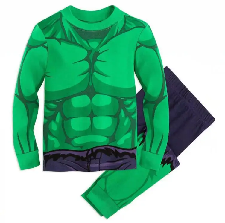 Top Trends: Marvels Hulk Hero Children&#039;s Pajamas Set Long-sleeved Trousers New Children&#039;s Home Wear Suit Boys And Girls Sleepwear Shoppable Styles