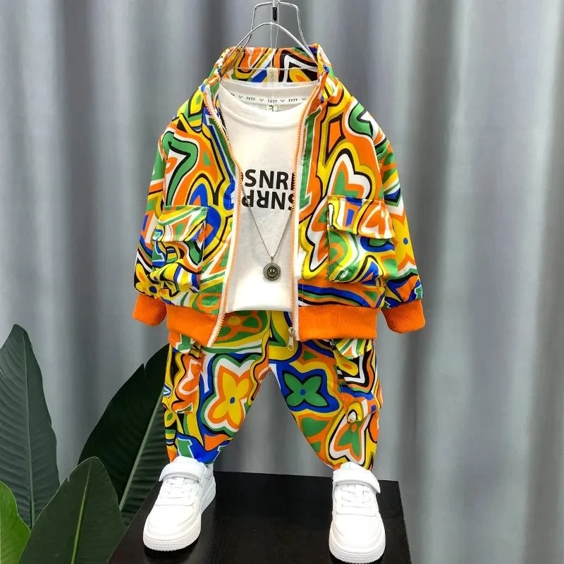 Top Trends: Children&#039;s Clothing Set Spring And Autumn Fashion 2023 Boys&#039; Baby Jacket Pants Children&#039;s Fashionable Casual Two Piece Set Shoppable Styles