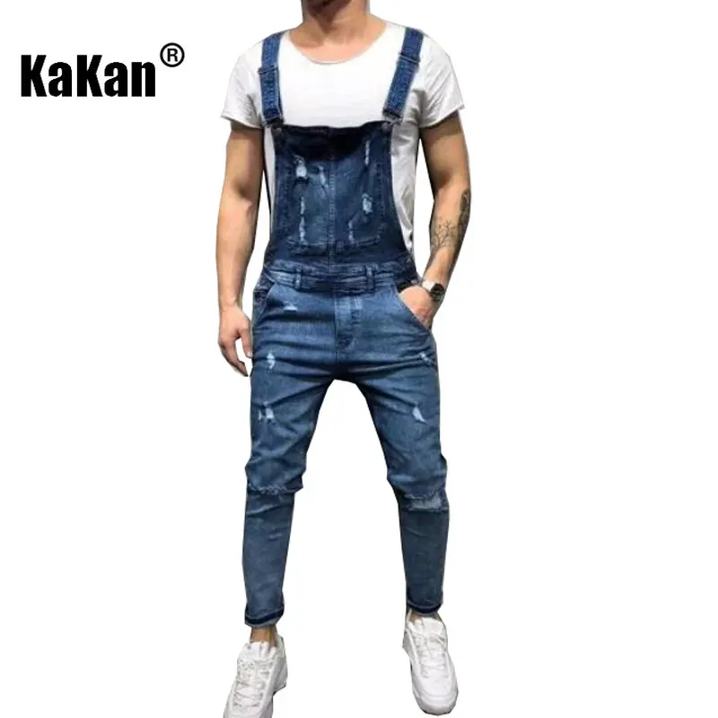 Top Trends: Kakan - European And American New Strap Blue Black Jeans Men's Wear, Youth Popular Strap Long Jumpsuit K34-207 Shoppable Styles - Image 6