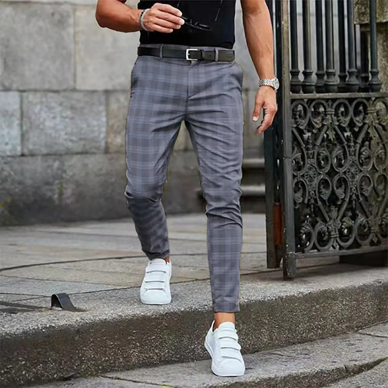 Top Trends: 2023 NEW Men Business Casual Trousers Retro Pattern Print Straight Long Pants Mens Spring Autumn Fashion Streetwear Shoppable Styles