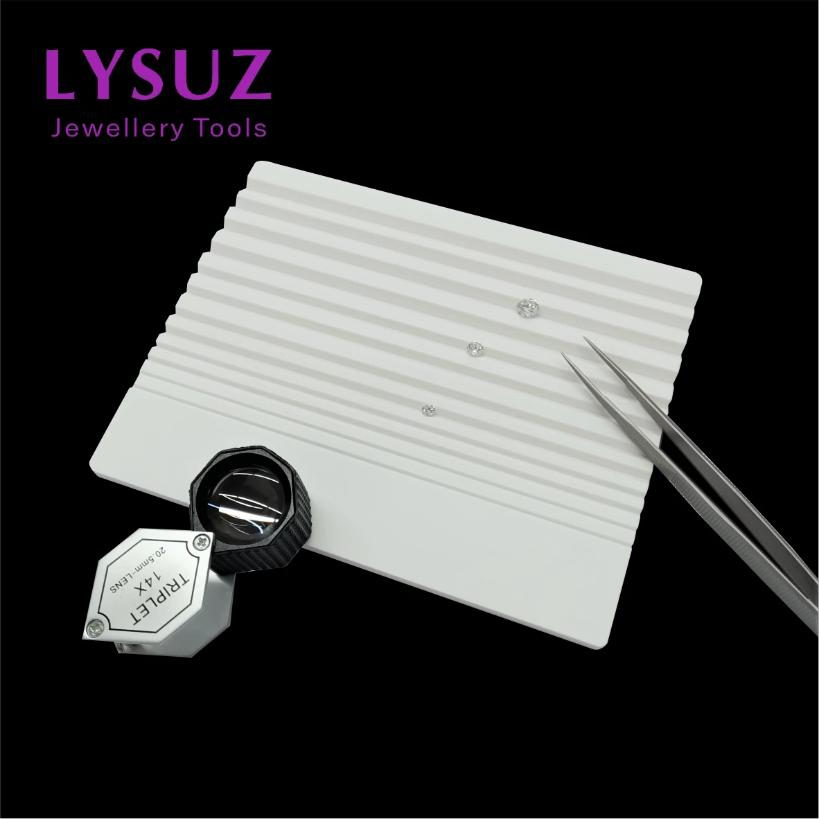 Top Trends: Ultra White Diamond Gemstone Sorting Color Grade Tray Grooved Plastic Tray Professional Gemological Tools Lysuz Shoppable Styles