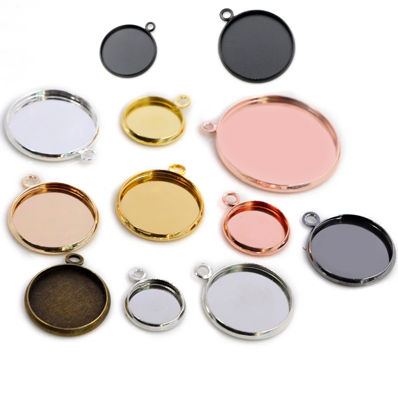 Top Trends: 8 10 12 14 16 18 20 25 Mm Round Cabochon Base Tray Bezels Blank Setting Supplies For Jewelry Making Findings Bracelet Pendant Shoppable Styles