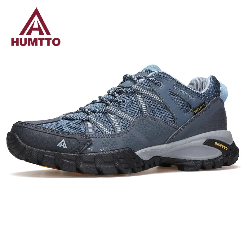 Top Trends: HUMTTO Summer Men's Sports Shoes Breathable Hiking Shoes For Men Non-slip Luxury Designer Outdoor Black Rubber Trekking Sneakers Shoppable Styles