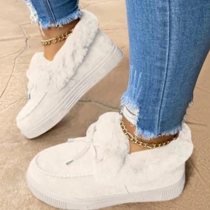 Top Trends: 2023 Women Winter Boots Warm Plush Velvet Ankle Snow Boots Lace Up Soft Winter Sneakers Comfortable Cotton Shoes For Women Shoppable Styles