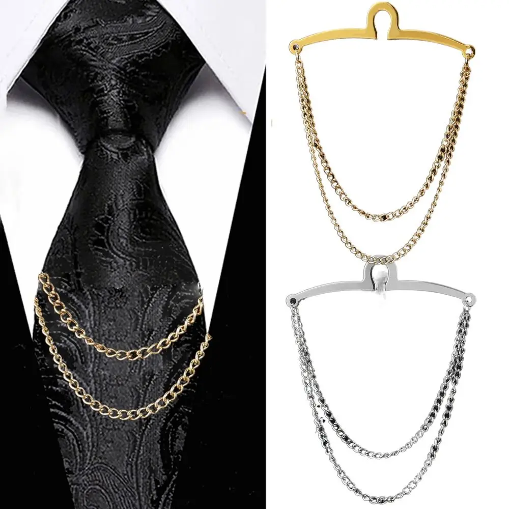 Top Trends: Vintage Men Tie Clip Shirt Chain Buckle U-Shaped Tie Clips Chain Jewelry Business Banquet Wedding Formal Tie Necktie Accessories Shoppable Styles