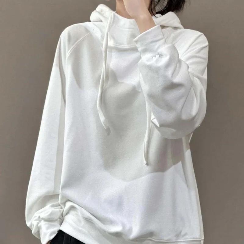 Top Trends: 2023 Spring And Autumn Women&#039;s Loose Casual Solid Hooded Sweater Fashion Comfortable Versatile Long Sleeve Pullover Top Shoppable Styles