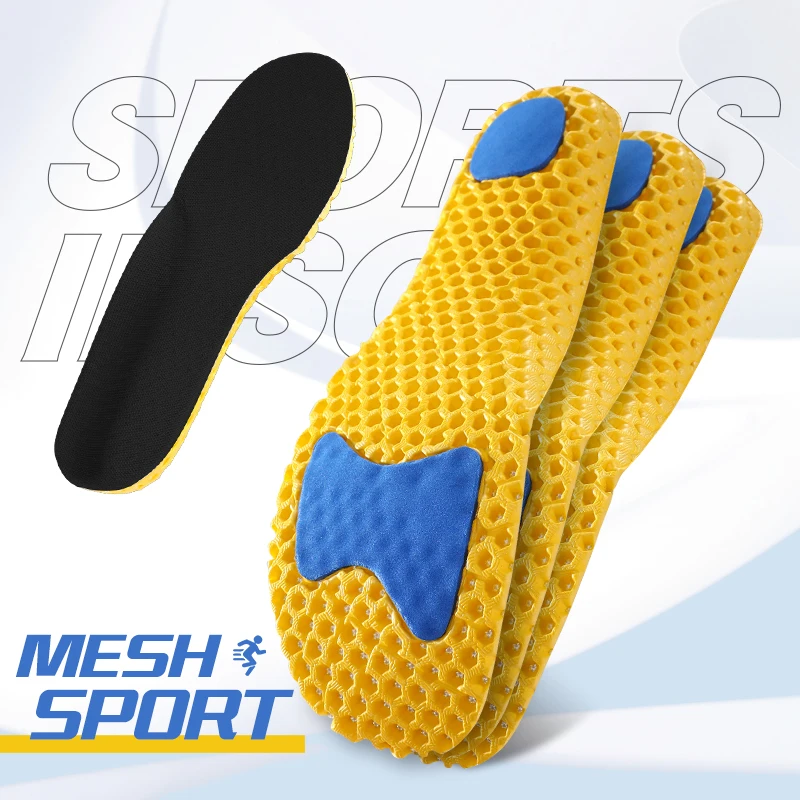 Top Trends: Memory Foam Sport Insoles Mesh Breathable Cushion Elastic Shock Absorbing Insoles For Man Women Orthopedic Insoles Shoppable Styles