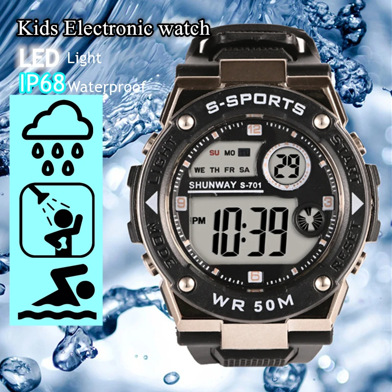 Top Trends: Kids Electronic Digital Watches 50M Waterproof Swimming LED Light Military Sports Watch Clock For Boys Girls Gift 701 Shoppable Styles