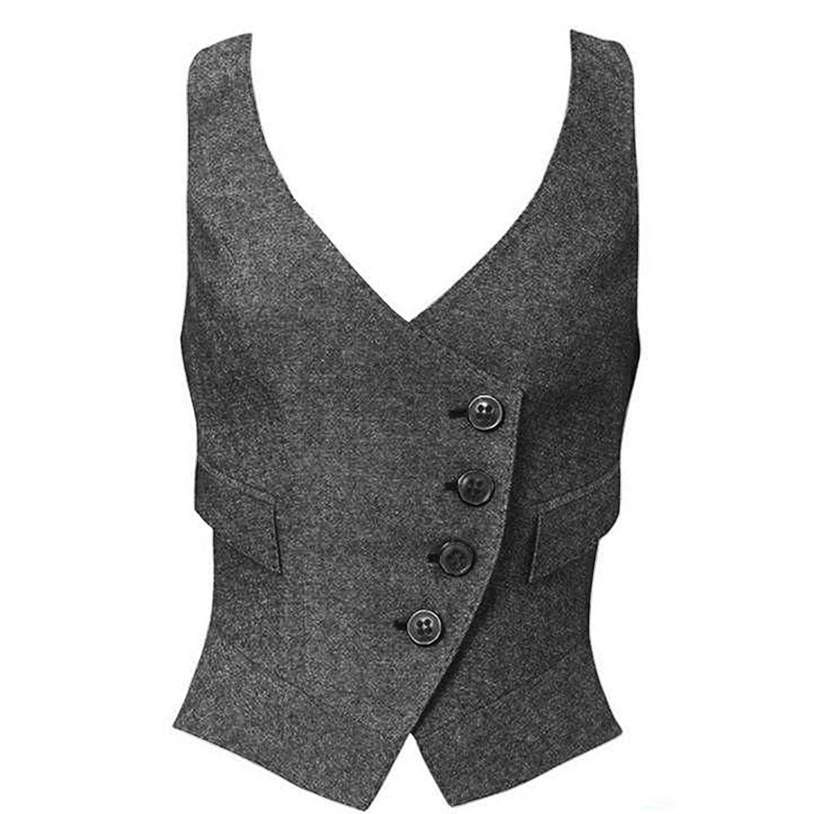 Top Trends: Women&#039;s Slim Fit Sleeveless Jacket, Herringbone Wool Vests, Fashion Waistcoat, Retro Vest Shoppable Styles