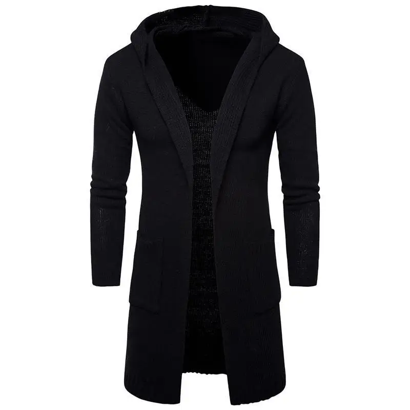 Top Trends: New Men's Hooded Thick Cardigan Sweater Jacket Knitted Sweater Shoppable Styles - Image 2