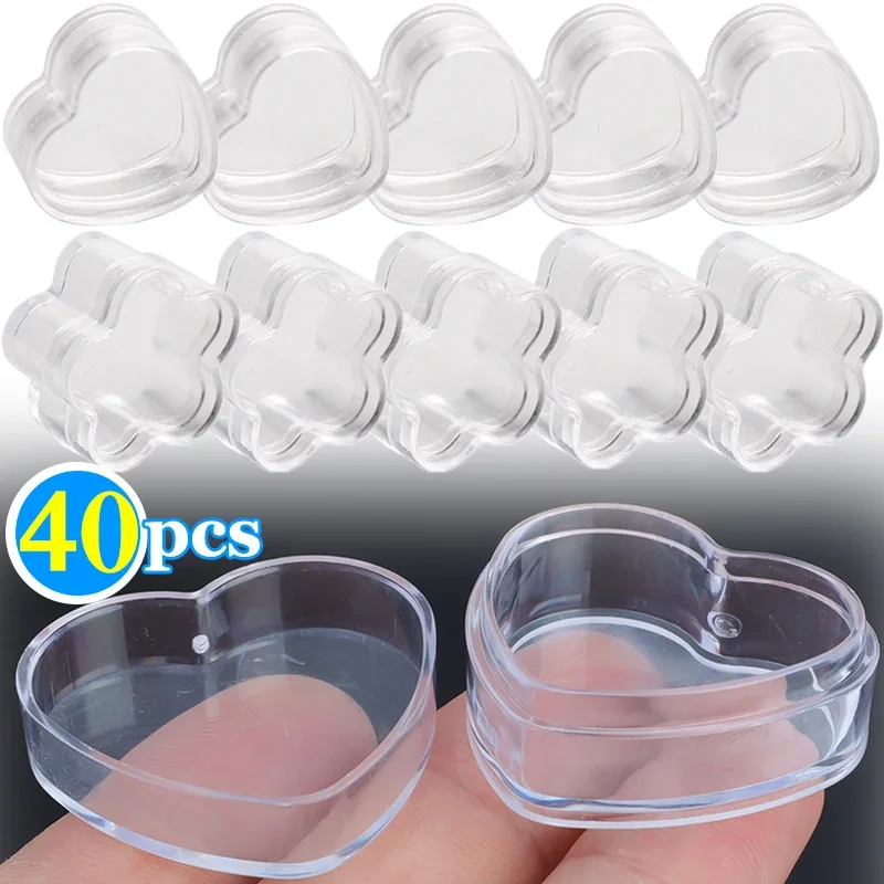 Top Trends: 10-40pcs Transparent Plastic Jewelry Storage Box Earings Distribution Boxes Mini Packaging Display Gift Organizer Rings Cases Shoppable Styles