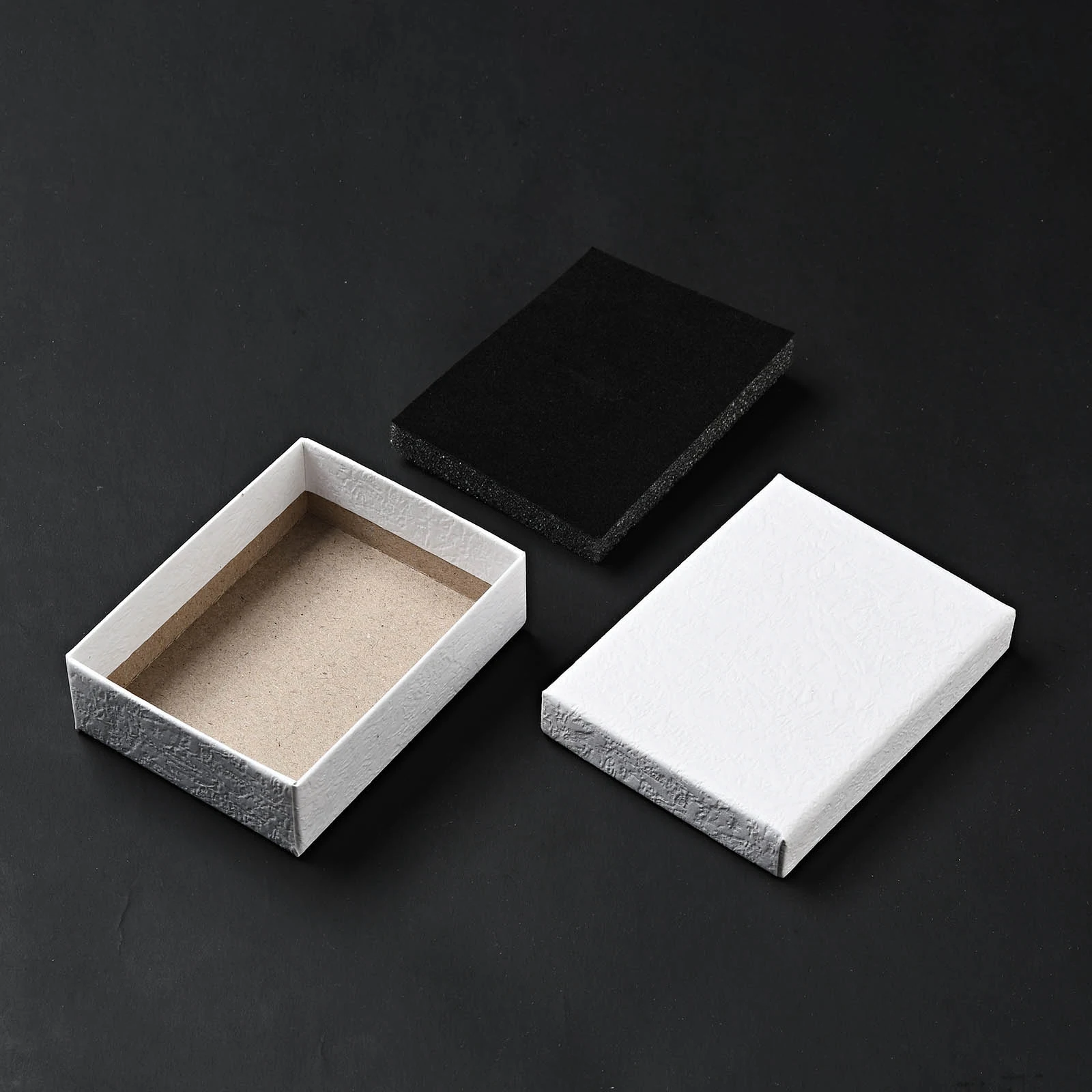 Top Trends: 12~24Pcs Jewelry Box Texture Paper Gift Boxes Rings Necklaces Earring Box Jewellery Packaging Display Storage Case Black & White Shoppable Styles - Image 4