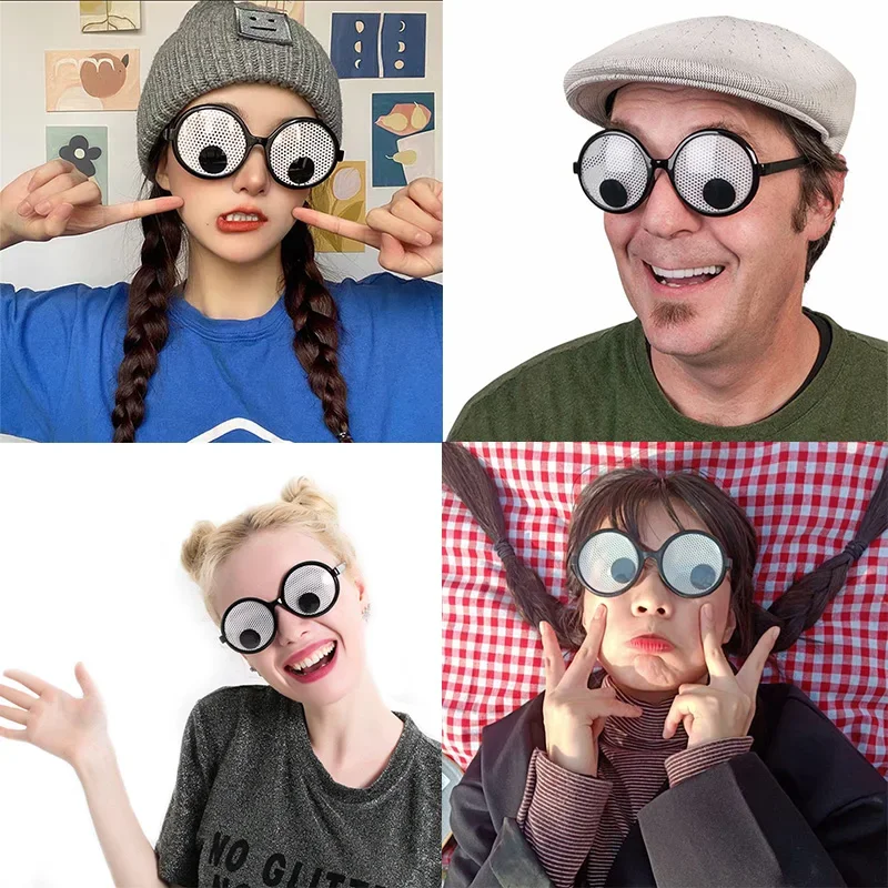 Top Trends: Creative Cute Will Turn The Eyeball Round Frame Funny Birthday Party Glasses Cosplay Festival Entertainment Game Costume Props Shoppable Styles